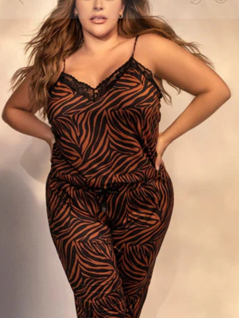 Orange and Black Zebra Print Dress - Picture 6 of 7